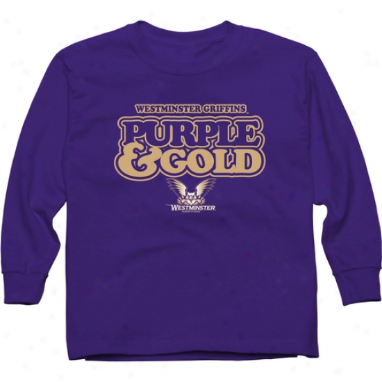 Westminster Griffins Youth Our Colors Long Sleeve T-shirt - Purplle