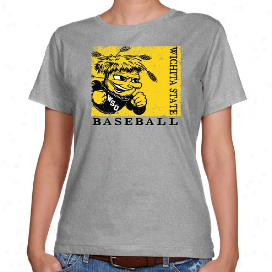 Wichita State Shockers Ladies Ash Sport Stam0 Classic Fit T-shirt