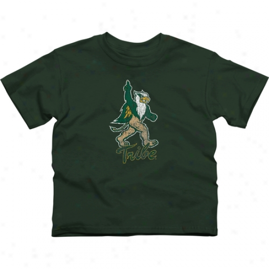 William & Mary Tribe Youth Distressed Primary T-shirt - Grden