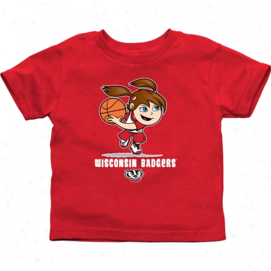 Wisconsin Badgers Infant Girls Basketball T-shirt - Principal