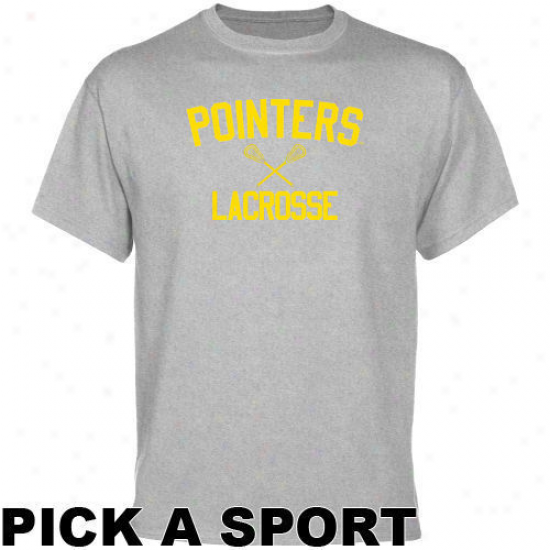 Wisconsin-stevens Point Pointers Ash Custom Sport Icon T-shirt