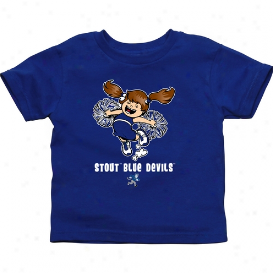 Wisconsin Stout Blue Devils Infant Chee Squad T-shirg - Royal Blue