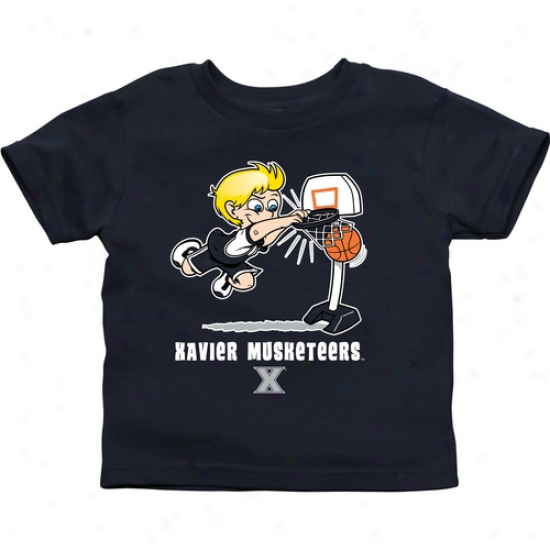 Xavier Musketeers Toddler Boys Basketball T-shirt - Navy Blue