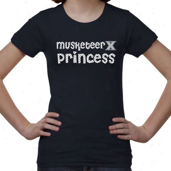 Xavier Musketeers Youth Princess T-shirt - Navy Blue