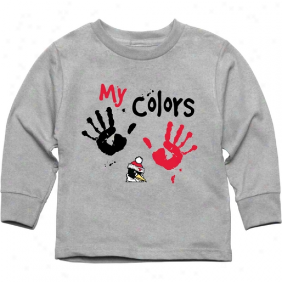 Youngstown State Penguins Toddler My Colors Long Sleeve T-shirt - Ash