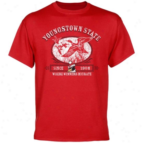 Youngstown State Penguins Winners Migrate T-shirt - Red