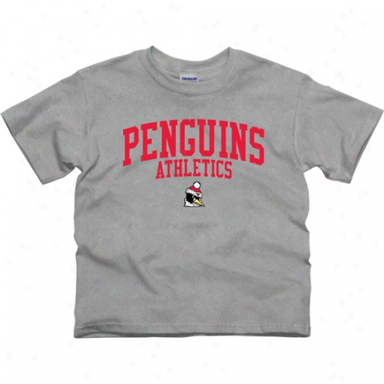 Youngstown State Penguins Youth Athletics T-shirt - Ash