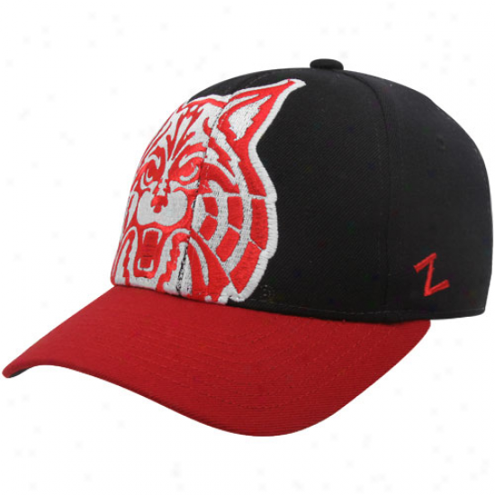 Zephyr Arizona Wildcats Black-cardinal Masquerade Fitted Hat