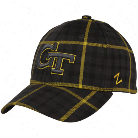 Zephyr Georgia Tech Yellow Jackets Gray Plaid Highlander Z-fit Cardinal's office