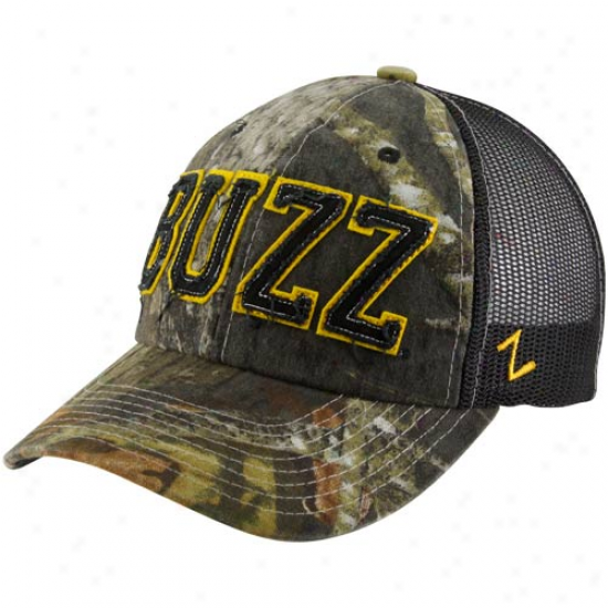 Zephyr Georgia Tche Yellow Jackets Mossy Oak Camo Decoy Adjustable Hat