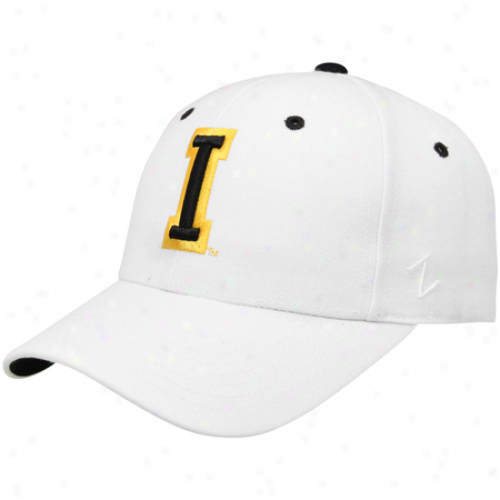 Zephyr Iowa Hawkeyes White Dh Fitted Hat