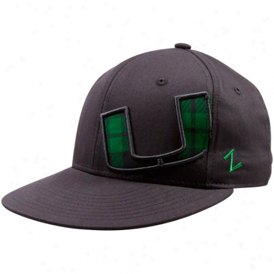 Zephyr Miami Hurricanes Gray Racer Fitted Hat