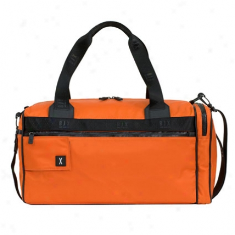 19 Inch Square Duffle Bag Nylon By Bjx - Electric Tangerine