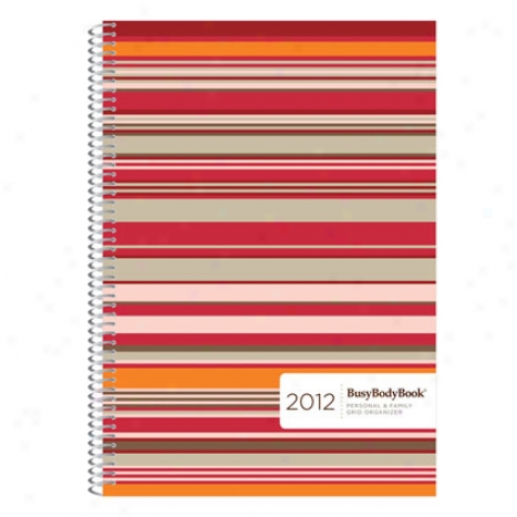 2012 Personal & Family Grid Organizer By Busybodybook - Red Licorice