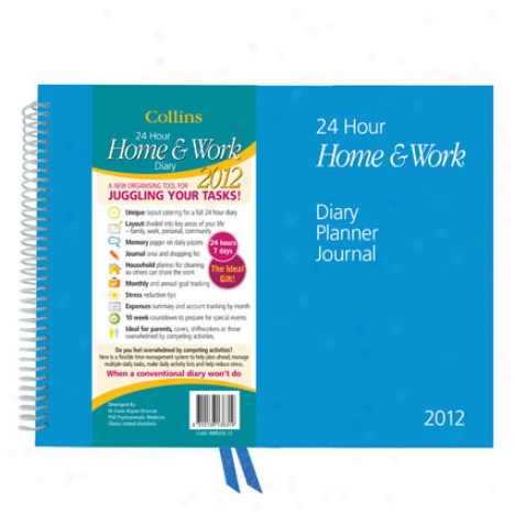 24 Hour Home & Worl Wire-bound Planner - Jan 2012 - Dec 2012