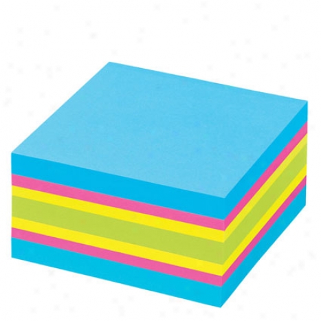 3x3 Sticky Notes Cube 400 Sheets/pad B6 Avey - Bold Colors