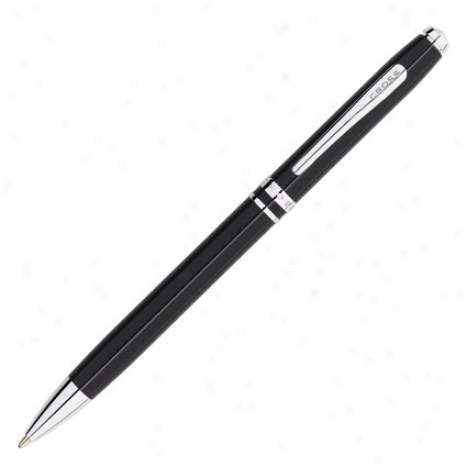 Advantage Ballpoint Pen W/ Pencil Converter Personalized By Cross - Black Lacquer