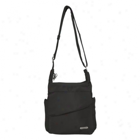 Anti-theft Messenger Bag -  Black Nylon