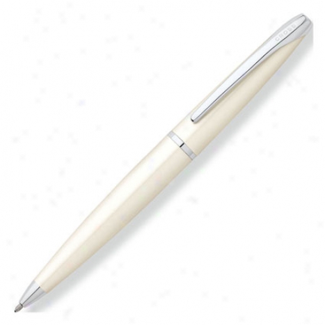 Atx Ballpoint Pen Personaliz3d By Cross - Pearlescent White Lacquer