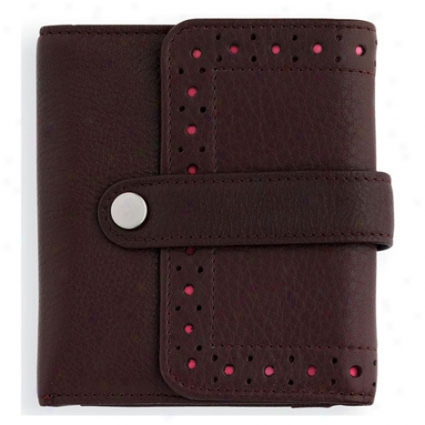 Autocross Bi-fold Specie Zip Wallet - Brown/pink