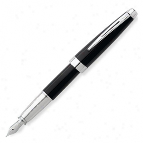 Aventura Foountain Pen M Personalized By Intermix - Onyx Black