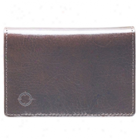 Bi-fold Vintage Leather Card Case - Brown