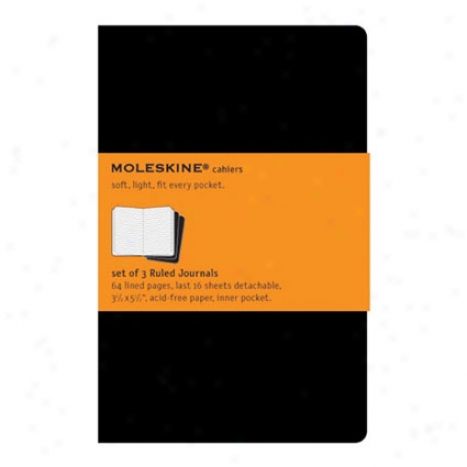 Cahier Journal R8led Pocket By Moleskine - Biack