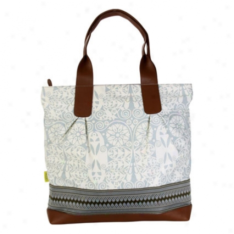 Cara Tote By Amy Butler - Temple Doors Dove Grey