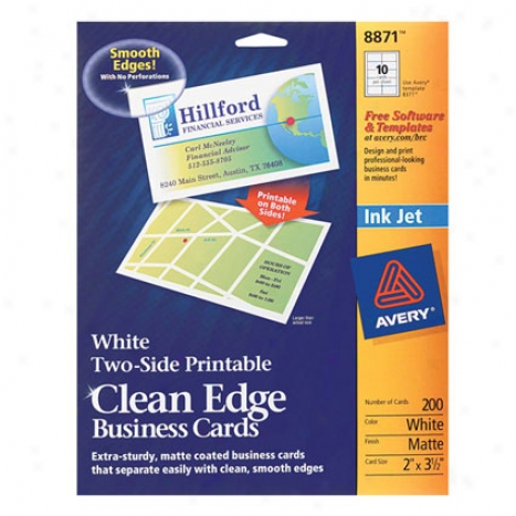 Ce Two-side Printable Cards White Matte Inkjet