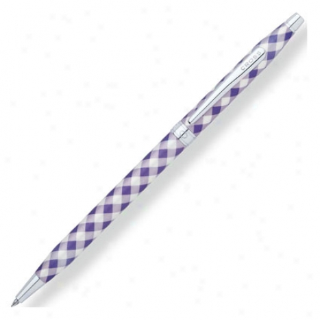 Century Flag Baallpoin tPen Gingham Collection By Put a~ - Violet Gingham