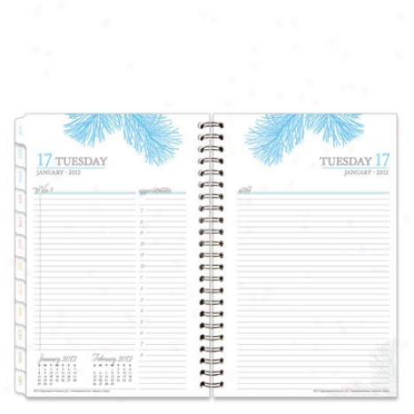 Classic Botanica Wire-bound Daily Planner - Jul 2012 - Jun 2013