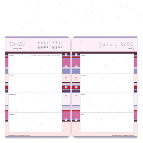 Classic Simplicity Ring-bound Weekly Plannner Refill - Jan 2012 - Dec 2012