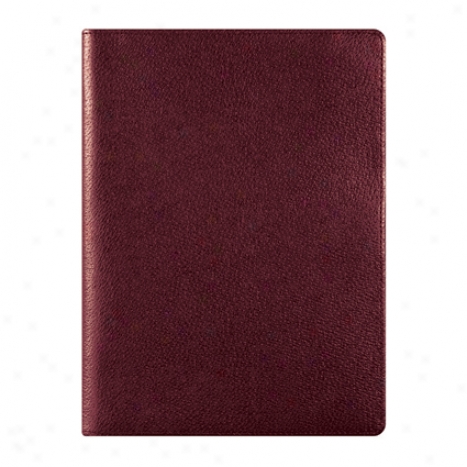 Classic Slim Leather Wire-bound Cover With Undated Sampler Refill - Cognac