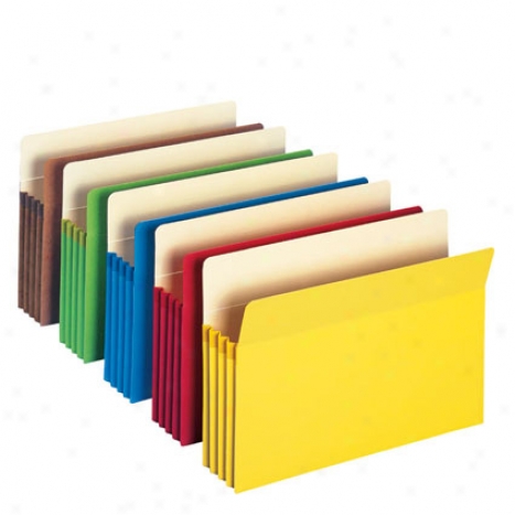 Colored File Pockets Literal meaning Size 5 Pk By Smead - Assorted Colors