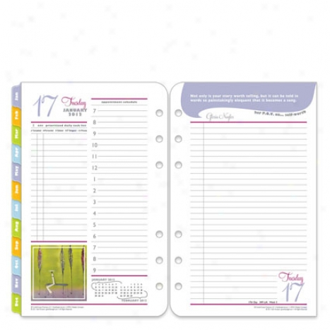 Compact Her Point Of View Ring-bound Daily Planner Refill - Jul 2012 - Jun 2013