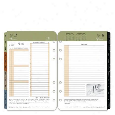 Compact The 7 Habits Ring-bound Daily Planner Refill - Jan 201 - Dec 2012