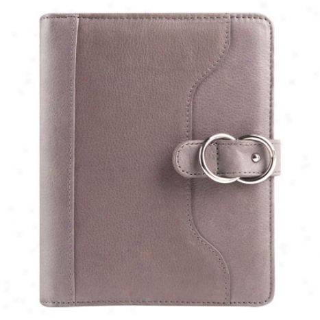 Press together Veronica Leather Snap Binder 1.125 - Charcoal