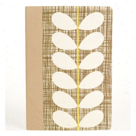 Cross-hatch Stem Comp Notebook Graph By Orla Kiely - Brown