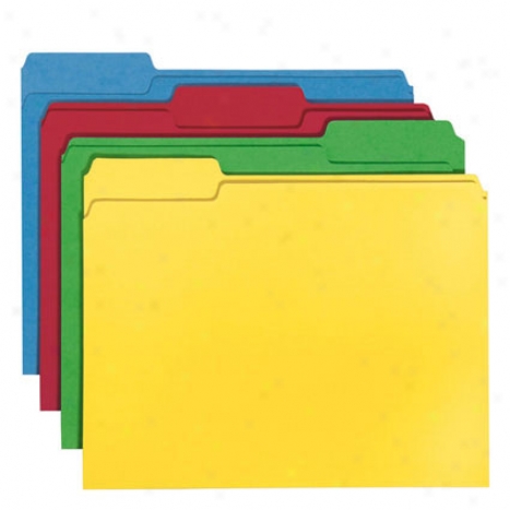 Cutlass Folders, Assorted Colors, 1/3-cuy Tab, Letter Size, Pack Of 24