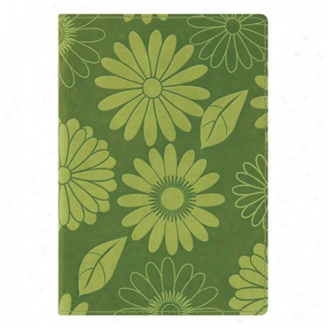 Debossed Italian Leatherette Journal - Green