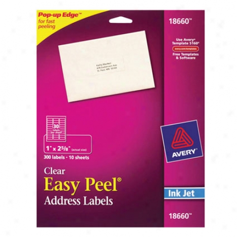 Easy Peel Clear Mailing Labels 10 Sheets