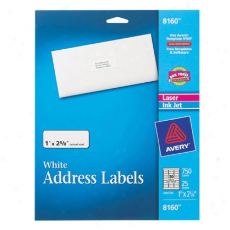 Easy Peel White Address Labels 25 Sheets