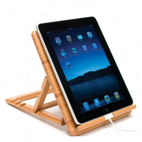 Expandable/adjustable Ipad Remain 4 Positions By Lipper Internatjonal - Bamboo