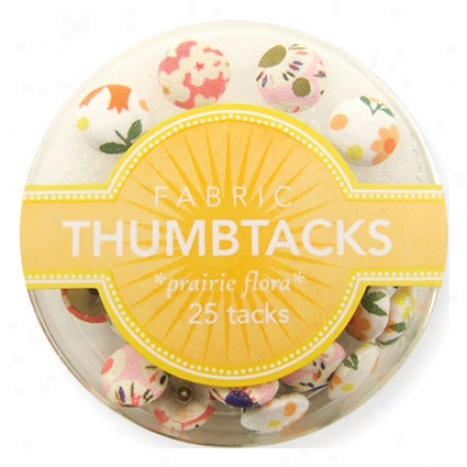 Fabric Thumbtacks By Girl Of All Work - Prarie Flora