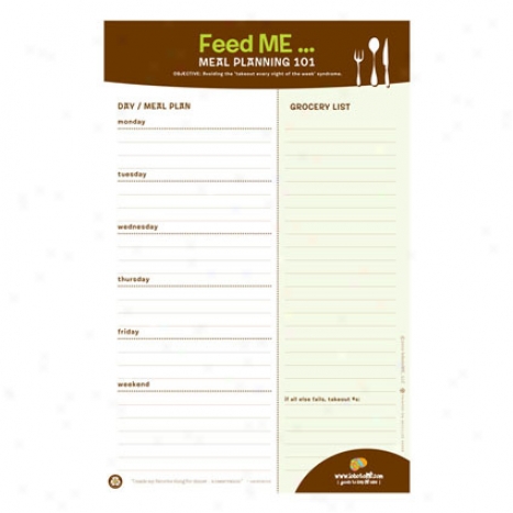 Nourish Me Note Pad By Lobotome