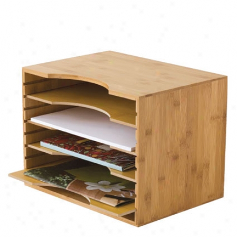 File Organizer W/ 4 Dividers By Lipper International - Bamboo