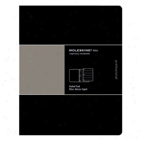 Folio Professional Ruled Pad By Moleskine - Black