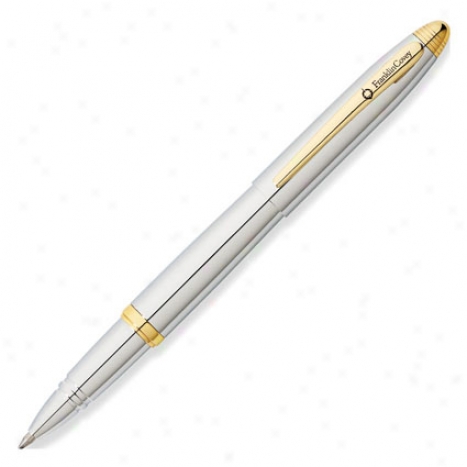 Lexington Rollerball Pen Personalized By Franklincovey - Chrome/gold