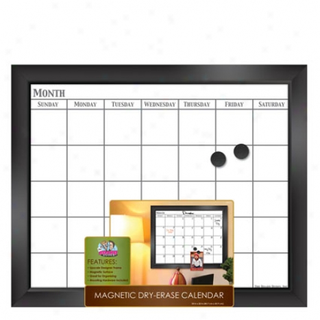 Magnetic Dry Erase Calendar Black Frame 18 X 22 By Food Dudes