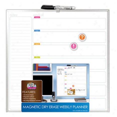 Magnetic Dry Erase Weekly Planner 16 X 16 By Board Dudes